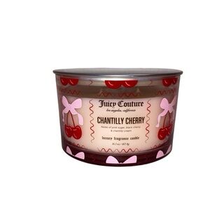 Juicy Couture Chantilly Cherry Luxury Fragrance Candle NEW